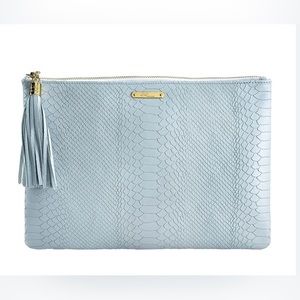 GiGi New York UBER CLUTCH
Baby Blue Embossed Python Leather